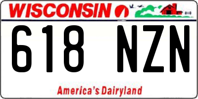 WI license plate 618NZN