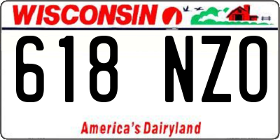 WI license plate 618NZO