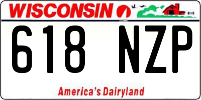 WI license plate 618NZP