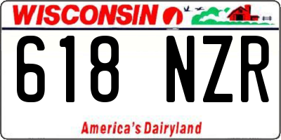 WI license plate 618NZR