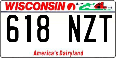 WI license plate 618NZT