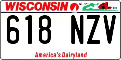 WI license plate 618NZV