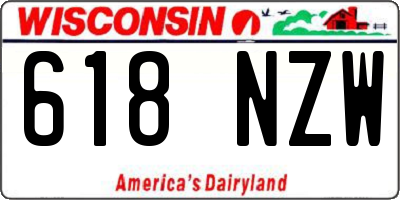 WI license plate 618NZW