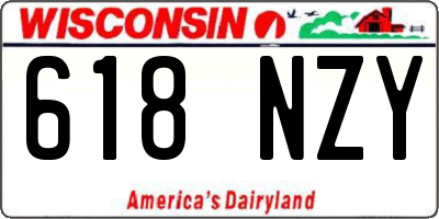 WI license plate 618NZY