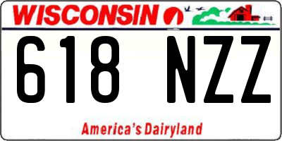WI license plate 618NZZ