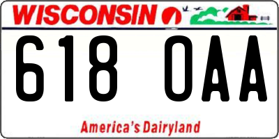 WI license plate 618OAA