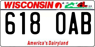 WI license plate 618OAB
