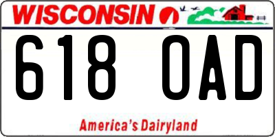 WI license plate 618OAD