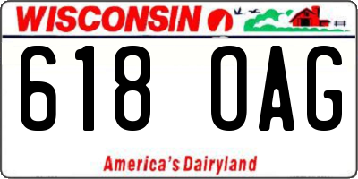 WI license plate 618OAG