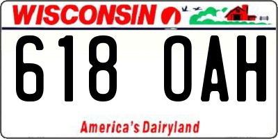WI license plate 618OAH