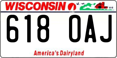 WI license plate 618OAJ