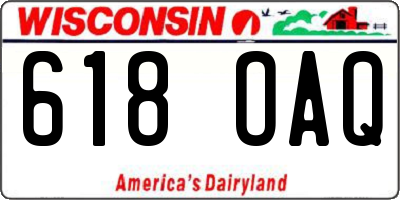 WI license plate 618OAQ