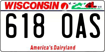WI license plate 618OAS