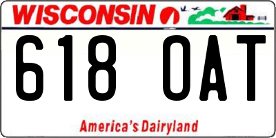 WI license plate 618OAT