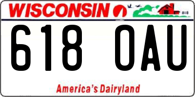 WI license plate 618OAU