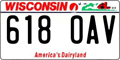 WI license plate 618OAV