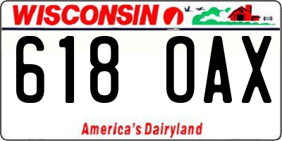 WI license plate 618OAX