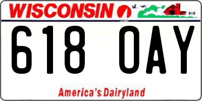 WI license plate 618OAY