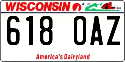 WI license plate 618OAZ