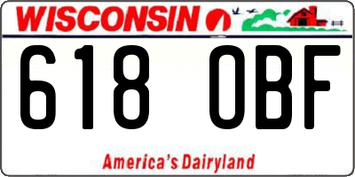 WI license plate 618OBF