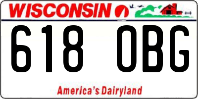 WI license plate 618OBG