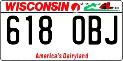 WI license plate 618OBJ