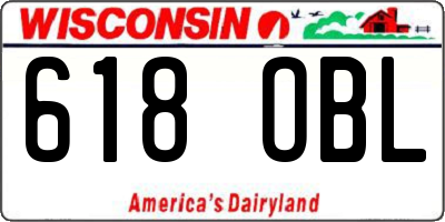 WI license plate 618OBL