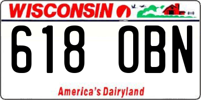 WI license plate 618OBN