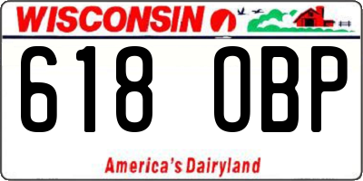 WI license plate 618OBP