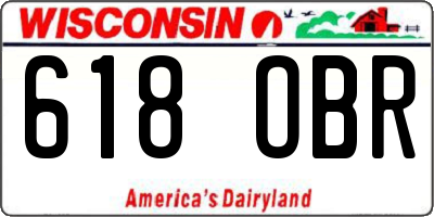 WI license plate 618OBR