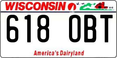 WI license plate 618OBT