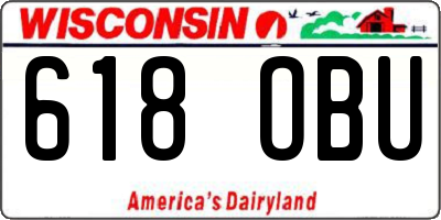WI license plate 618OBU
