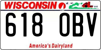 WI license plate 618OBV