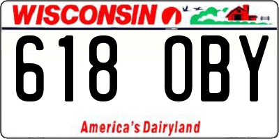 WI license plate 618OBY