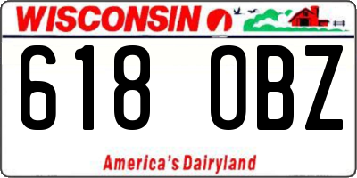 WI license plate 618OBZ