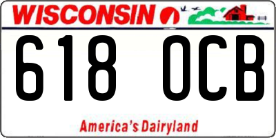 WI license plate 618OCB