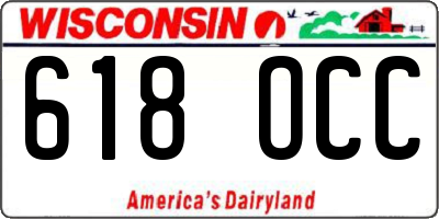 WI license plate 618OCC