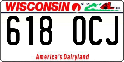 WI license plate 618OCJ