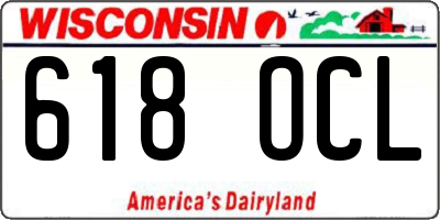 WI license plate 618OCL