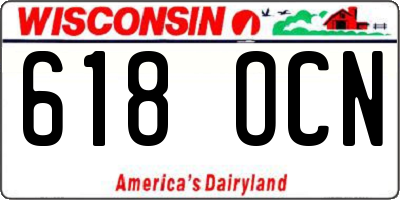 WI license plate 618OCN