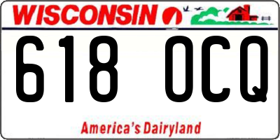 WI license plate 618OCQ