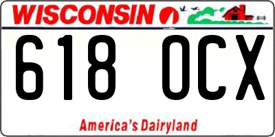 WI license plate 618OCX