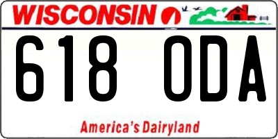 WI license plate 618ODA