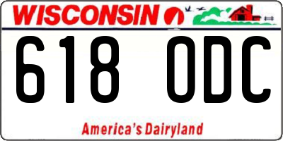 WI license plate 618ODC