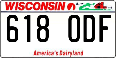 WI license plate 618ODF