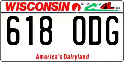 WI license plate 618ODG