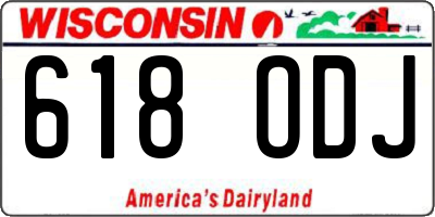 WI license plate 618ODJ