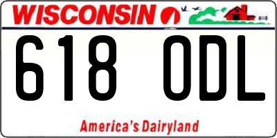 WI license plate 618ODL