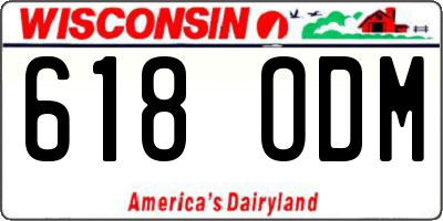 WI license plate 618ODM