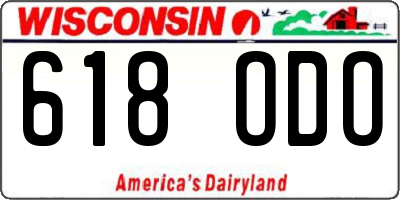 WI license plate 618ODO